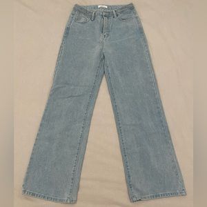 Light Denim High-Rise Wide-Leg Jeans